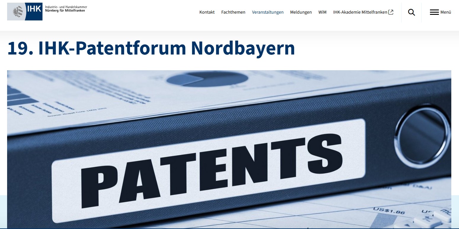 19. IHK-Patentforum Nordbayern